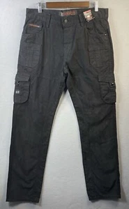 Golgota Mexico Mens 36x32 Black Cargo Jogger Jeans Denim Pants Goth Skater Punk - Picture 1 of 13