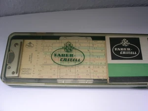 Rechenschieber Faber Castell Novo Duplex 2/83N mit Anleitung und Etui - Afbeelding 1 van 7
