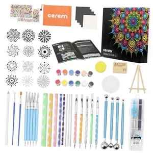 Mandala Dotting Tools Kit with Acrylic Paints and Reusable Stencils - Dot Art - Picture 1 of 7