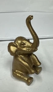 Metall Goldton Elefant Statue Figur Deko - Bild 1 von 9