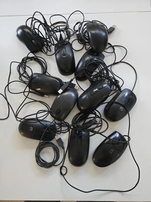 Mouse Pc Usb Ottico Lotto Di 10 Pezzi Usati Assortiti - Immagine 1 di 3