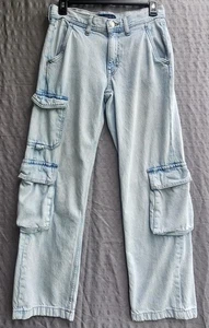 Pantalone Aeropostale donna 00 denim lavaggio leggero vita bassa tasche cargo Y2K anni 2000 - Foto 1 di 9