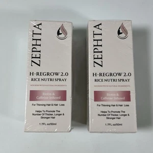 2 Zephta H-Regrow 2.0 Rice Nutri Spray for Thinning & Hair Loss, 1.7 fl oz/50ml - Picture 1 of 9