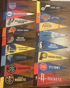 NBA Mini Pennants 4"x9" Basketball Pick Your Team Banner Flag Decor - Picture 1 of 13