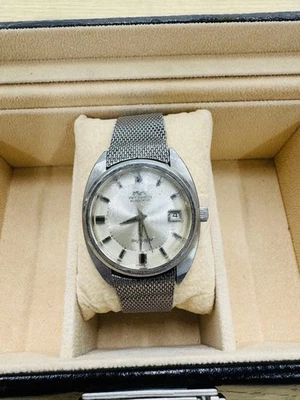 Reloj Automático Vintage TECHNOS Sky Light 37mm Banda de Malla Inoxidable Raro Funcionamiento Foto 1 de 4