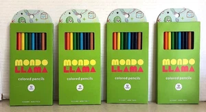 4X Lot 12ct Colored Pencils Classic Colors - Mondo Llama - Picture 1 of 4