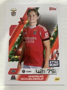 TOPPS MATCH ATTAX 2025 - 26 FESTLICHE PARALLELKARTEN ANDREAS SCHJELDERUP BENFICA - Bild 1 von 1