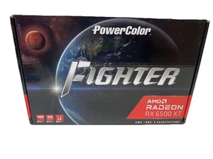 New PowerColor Fighter AMD Radeon RX 6500 XT Gaming Graphics GPU Card 4GB GDDR6 - Picture 1 of 13