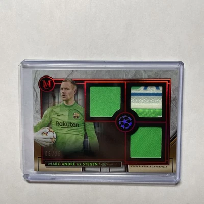 2021-22 Topps Museum Uefa Ruby Triple Patch /25 Marc-Andre Ter Stegen #SPTR-MT - Image 1 of 2