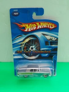 2005 HOT WHEELS HOT '58 FORD THUNDERBIRD SILVER & GREEN #181 SEALED - Picture 1 of 2