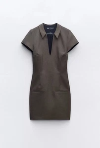 Zara Short Check Dress Size M 10 - Picture 1 of 3