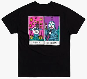 RVCA Men's T-Shirt Superblast Tarot Short Sleeve Relaxed Fit Tee in Large Black - Picture 1 of 2