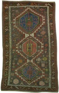 5x9' Brown Russian Kazak Runner 17016 - Picture 1 of 6