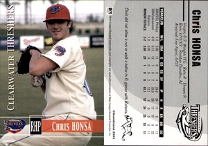 Chris Honsa 2005 Grandstand Clearwater Threshers #NNO Card *AutographDen*