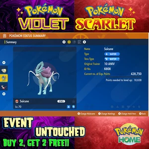 Suicune 10th Anniversary 2006🌟 Event Untouched for 🔥Pokémon Scarlet & Violet🔥 - Picture 1 of 1