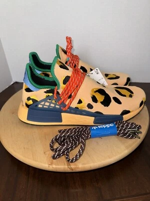 Adidas Athletic Shoes Sneakers HU MND Leopard Men's Sz 10  Pharrell Amber NEW - Image 1 of 4