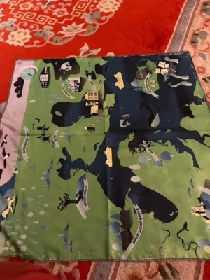 Lush Cosmetics Pirate Treasure Map Reusable Knot Wrap Scarf Bandana Exclusive  - Image 1 of 4