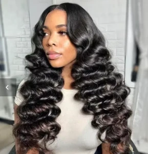 Deep Wave Lace Front Wigs Human Hair 13x4, 28Inch Lace Frontal Curly 250 Density - Picture 1 of 15
