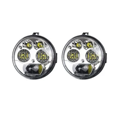 Faro LED para Accesorios Fuerza Bruta, Par Cromo 12v 4.5 Pulgadas Alto Bajo... Foto 1 de 4
