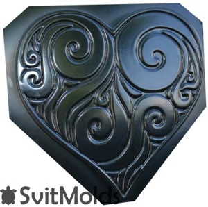 Concrete Mold Heart Decorative Stepping Stone for garden Mold ABS plastic S31-Sm - Picture 1 of 8