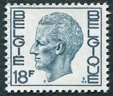 BELGIUM 1971-82 18f slate-blue SG2221 mint MNH FG King Baudouin #W52