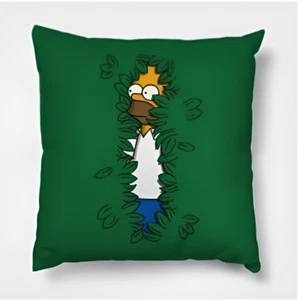 Sneaky Hedge Meme Throw Pillow Cover 16x16 | Funny Simpsons Cushion Decor - Picture 1 of 1