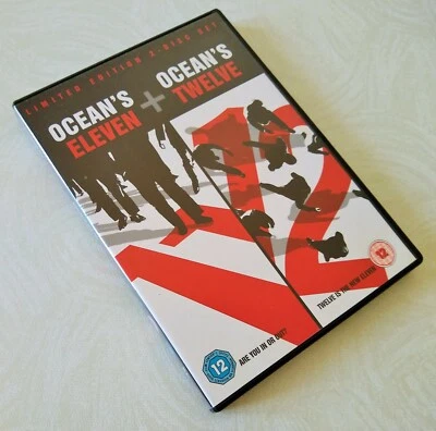 OCEANS 11 + OCEANS 12 - TWIN LIMITED EDITION TWIN DVD SET – PREOWNED VGC - Image 1 of 4