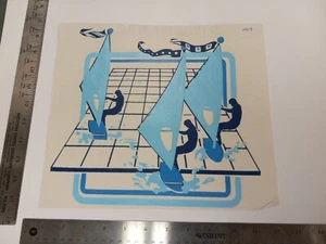 Vintage (Original Bootleg Iron -On / Heat Transfer) 1980's Grid Windsurfing - Picture 1 of 1