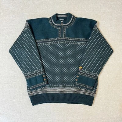 Dale of Norway Sport 90s Ski Sweater Wool Windstopper Gore Windproof Men Size L - Image 1 of 4