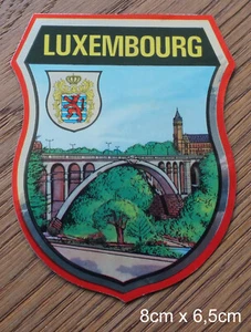 Sticker Aufkleber Souvenir Luxemburg  Adolphe Brücke Petruss Tal 70er Jahre - Picture 1 of 1