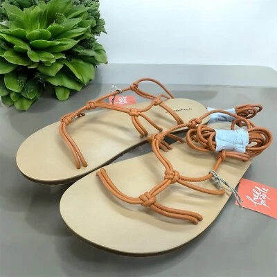 Sandalias para mujer Free People So con tiras zapatos naranja atardecer talla 7 Foto 1 de 4