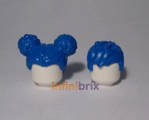 2x Lego Blue Male / Female Hair Pieces NEW - Picture 1 of 1