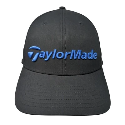 Chapéu de golfe TaylorMade Strapback preto tamanho único ajustável bordado poliéster - Imagem 1 de 4