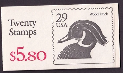 Scott #BK174 (2484a) Wood Duck Booklet of 20 Stamps - Sealed - Image 1 of 2