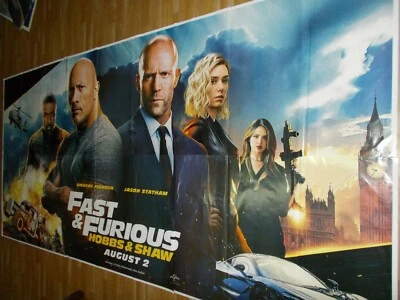 FAST AND FURIOUS Hobbs Shaw 2019 ENGLISCH Orig 6 SIX BLATT POSTER INDIEN RIESIG! - Bild 1 von 3