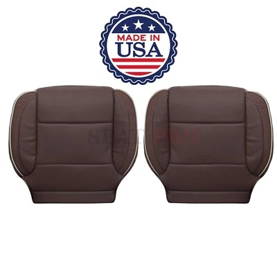 Cubierta de asiento de cuero sintético inferior delantera marrón Chevy Silverado High Country 2014-2019 Foto 1 de 4