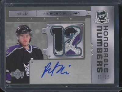 2006-07 The Cup Patrick O'Sullivan #HN-PO Honorable Numbers Patch Auto /12 - Image 1 of 2