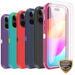 Funda para iPhone 15 Pro Max 15 14 13 12 11 XR / Protector de pantalla de vidrio templado - Imagen 1 de 26