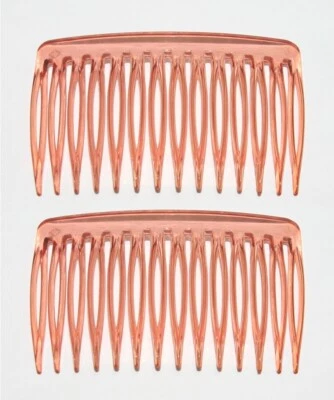 Hair Side Comb Women Extra Grip Teeth Fashion Plain Transparent Clear Color New - Image 1 of 4