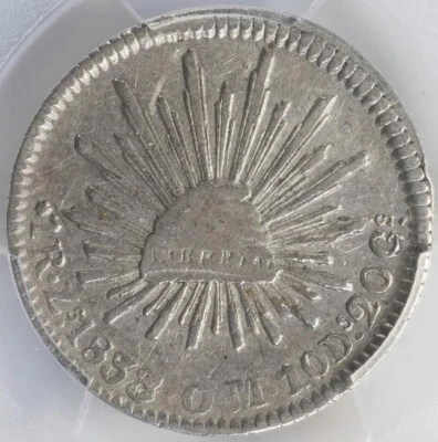 México: Plata 1 Real 1833-Zs OM Zacatecas Mint. PCGS XF-40, ¡escudo dorado! Foto 1 de 4