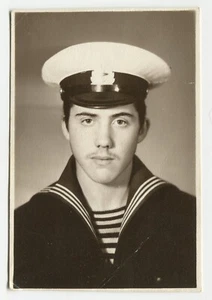 Bellissimo giovane soldato NAVY marinaio ritratto gay int urss foto vintage - Foto 1 di 2