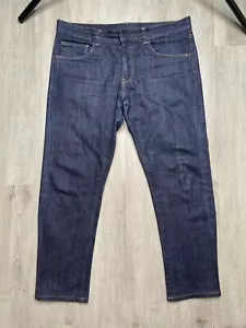 Prada Selvedge Denim Jeans Mens Pants Size 30 ( Fit 34 ) Dark Wash - Picture 1 of 14