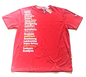 Philippine Word Theme T-Shirt, Red Graphic T, Size L, My Philippines brand, NWT - Picture 1 of 9