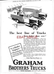1928 Advert for GRAHAM Brothers Trucks Vintage Original Art Deco Print Ad 729Lxx - Picture 1 of 2