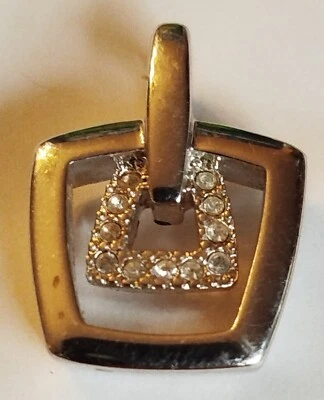 Kettenanhänger  Pierre Lang Silberfarbend mit Steinchen,Gebrauspuren,o, Stempel - Bild 1 von 4