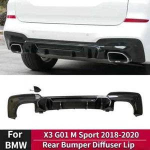 Gloss Black For 20182020 2021 BMW G01 X3 M40i MSport Rear Diffuser Bumper Lip - Picture 1 of 11