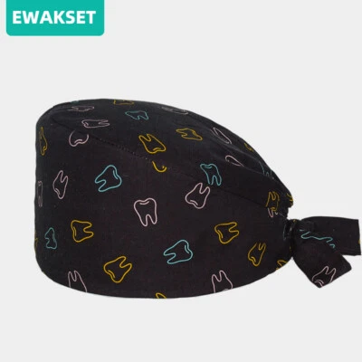 Unisex Dental Clinic scrubs caps Breathable scrub cap Laboratory surgical hats - Image 1 of 4