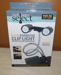 6-LED Barbecue Clip On Light Chefs Basics Select High Heat Resistant - Picture 1 of 8