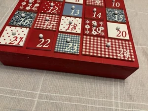 advent kalender zum befüllen aus holz Kleine Schubladen 24 Stk Rot Praktisch - Bild 1 von 22