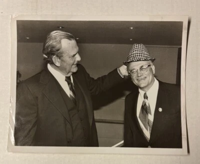 Coach WOODY HAYES and PAUL “Bear” BRYANT Glossy 8x10 Photo College Football - Image 1 of 2